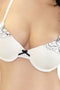 Contrast Lace  Demi Push Up Bra with Cute front Bow Available in Off White or Rose