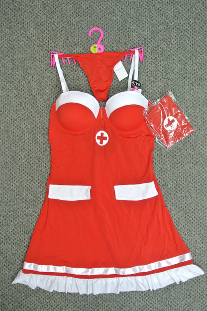 Sexy Red / White Nurse Cosplay Costume