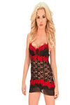 Black With Red Trimmings Sexy Babydoll