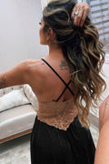 Sexy Black Lace Babydoll with back cross back detail