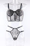 Ladies Sexy Leopard Printed Bustier and Strappy Panty Set