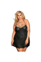 Ladies Black Sexy Sheer Baby doll with Lace Cup and  Back Detail