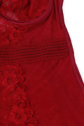Ladies Red Mesh with Lace detail Babydoll with Garters